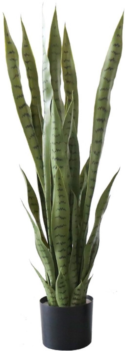 Unyqoos Levensechte kunst Sansevieria plant voor interieur en exterieur decoratie Slangenplant (groen)
