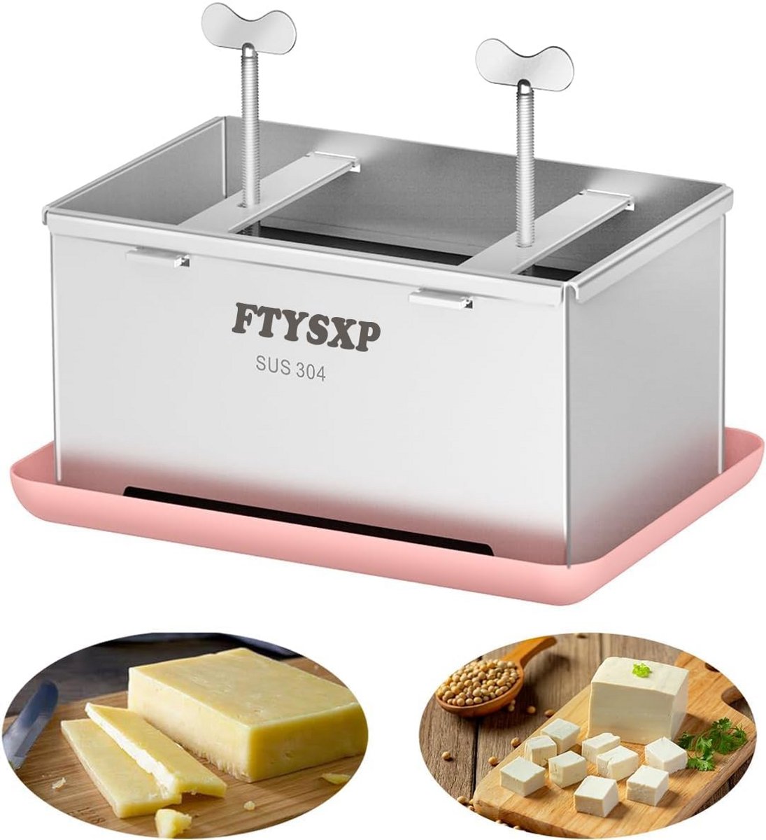 RVS Tofu Pers - Snel Vocht Verwijderen voor Stevige Tofu