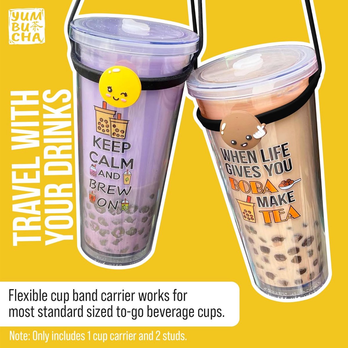 Herbruikbare XL Boba Cup Set met Draagtas en Rietjes — cadeau in Koken & Dineren - foto 5