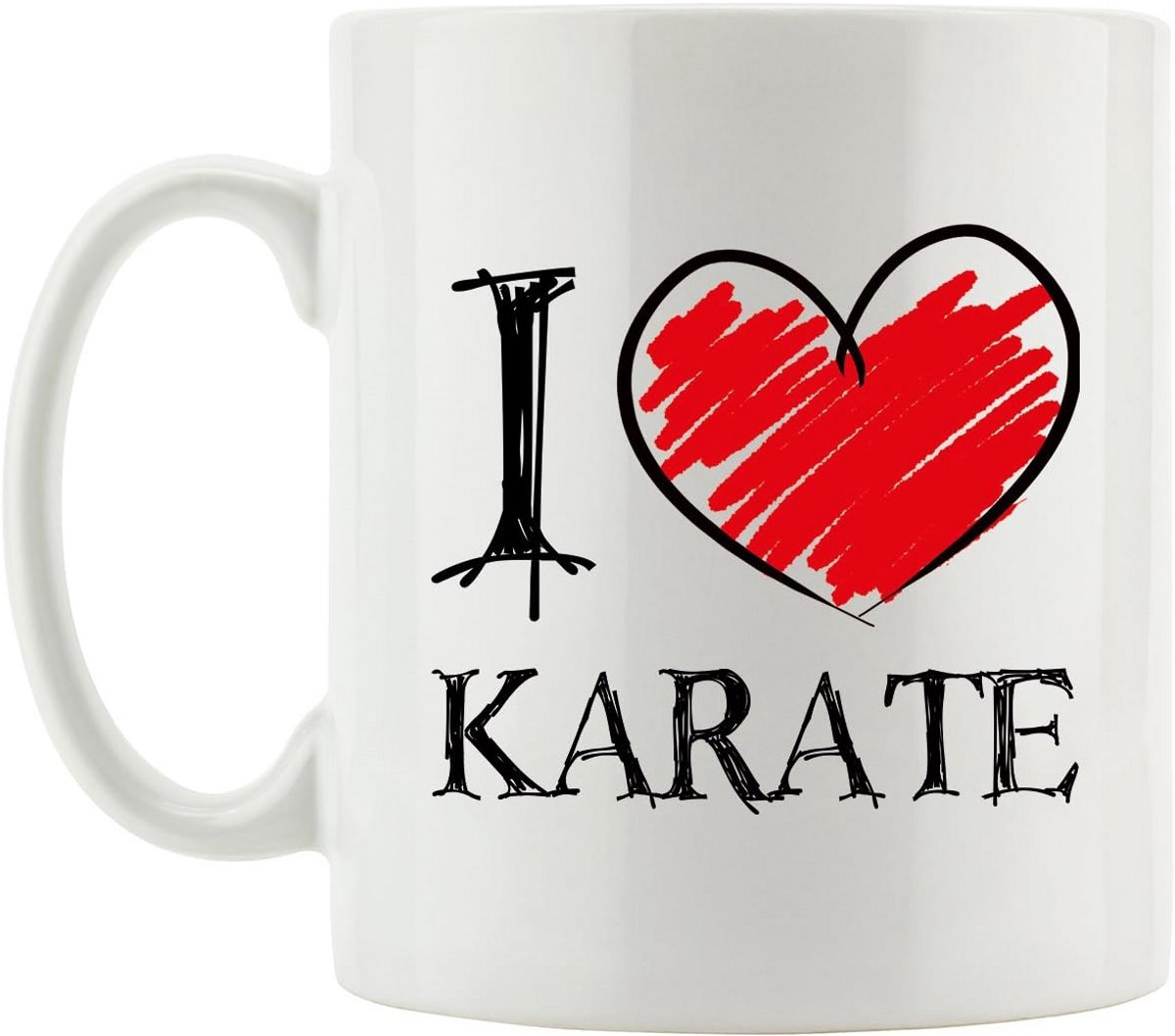 Leuke Keramische Mok met Karate Thema Cadeau