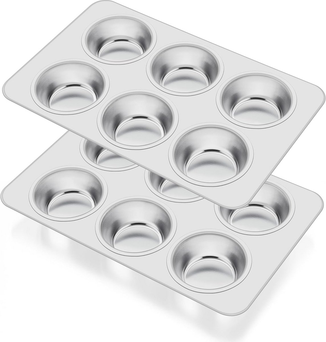 Muffinvorm RVS 2 stuks voor 12 Muffins - Ovenbestendig Bakvorm voor Cupcakes en Brownies