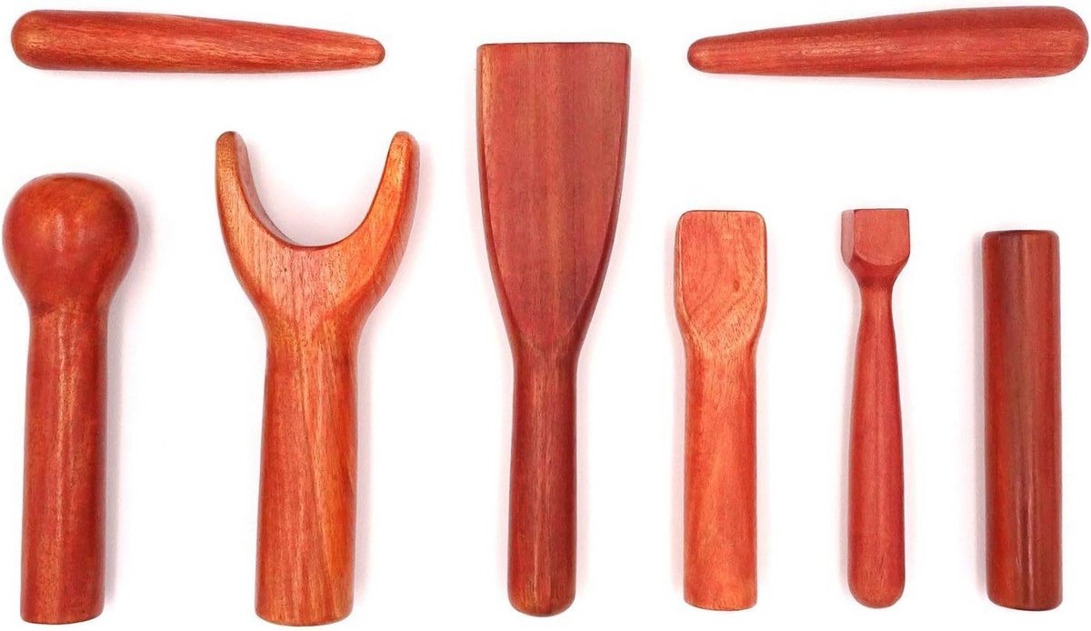 Set van 8 Massagehout voor Traditionele Thaise Hamertechniek