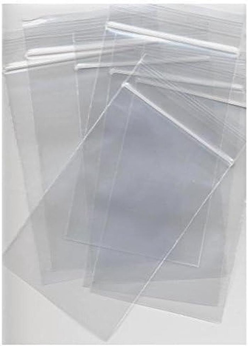 100 Transparante Zip Zakken / Hersluitbare Ziplock Zakken 35x45 cm