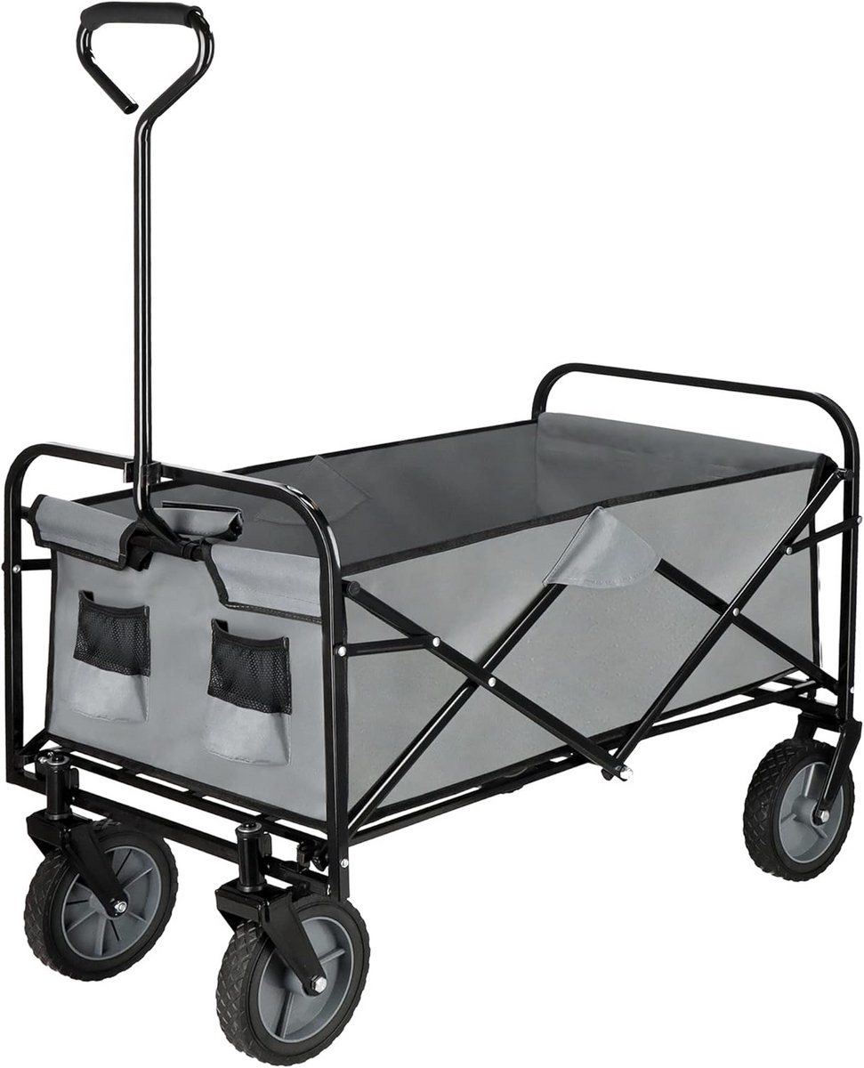 Opvouwbare Bolderkar Robuust 105L Grijs