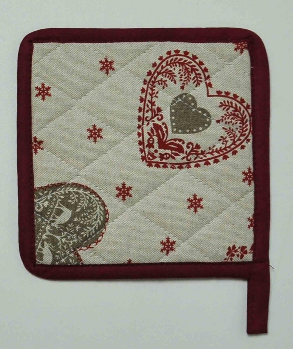 Set van 2 Ovenwant 18x18 cm Katoen met Tyools Ontwerp - Hittebestendige Pothouder