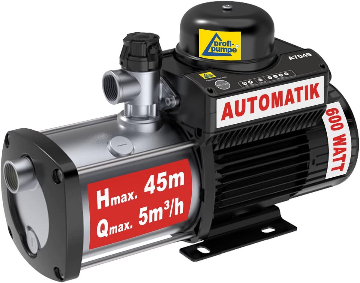 Merkloze Huiswaterpomp 600W met Sensorbesturing