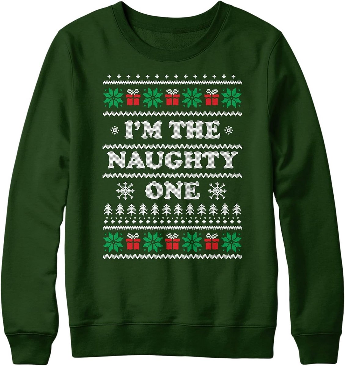 Grappige Kersttrui 'Naughty or Nice' Set voor Partners en Familie - Unisex Kerst Sweater