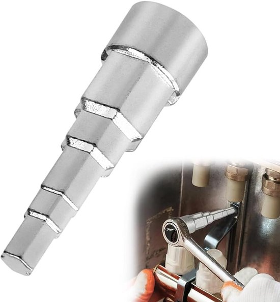 Universele Radiatorsleutel 5-Traps Tredensleutel met 1/2 Inch Vierkante