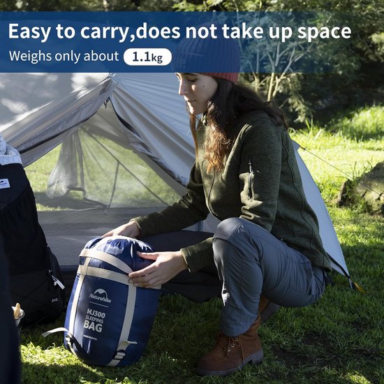 Ultralichte Mummieslaapzak 300g - Compacte 3-4 Seizoenen Slaapzak voor Camping en Reizen — afbeelding 5