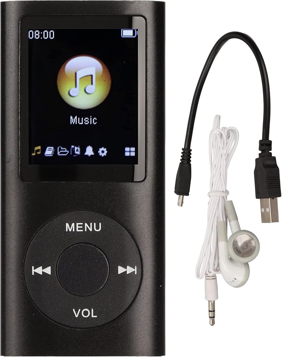 Draagbare MP3 Speler met 1.8 Inch LCD Scherm - Lossless Muziek, Spraakrecorder & Meer