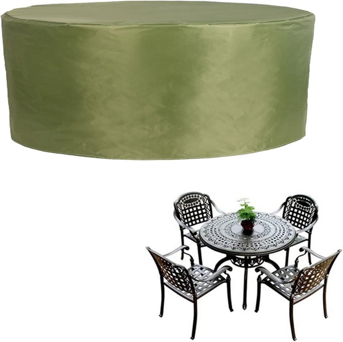 Waterdichte Tuinmeubelhoes Rond - Heavy Duty 420D Oxford voor Tafel & Stoelen