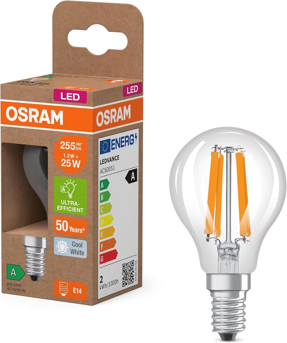 LED Lamp Minibol E14 806 Lumen Warm Wit Licht Energieklasse A 6 Stuks