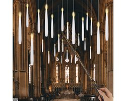 20 Zwevende LED Kaarsen - Met Magische Toverstok Afstandsbediening - Batterij Aangedreven Vlamloze Kaarsen - Warm Flickerend Licht - Voor Kerst, Halloween, Bruiloft & Feestdecoratie