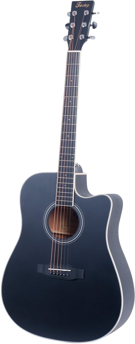 Fazley W70-DMBK ColourTune Dreadnought Matte Black westerngitaar