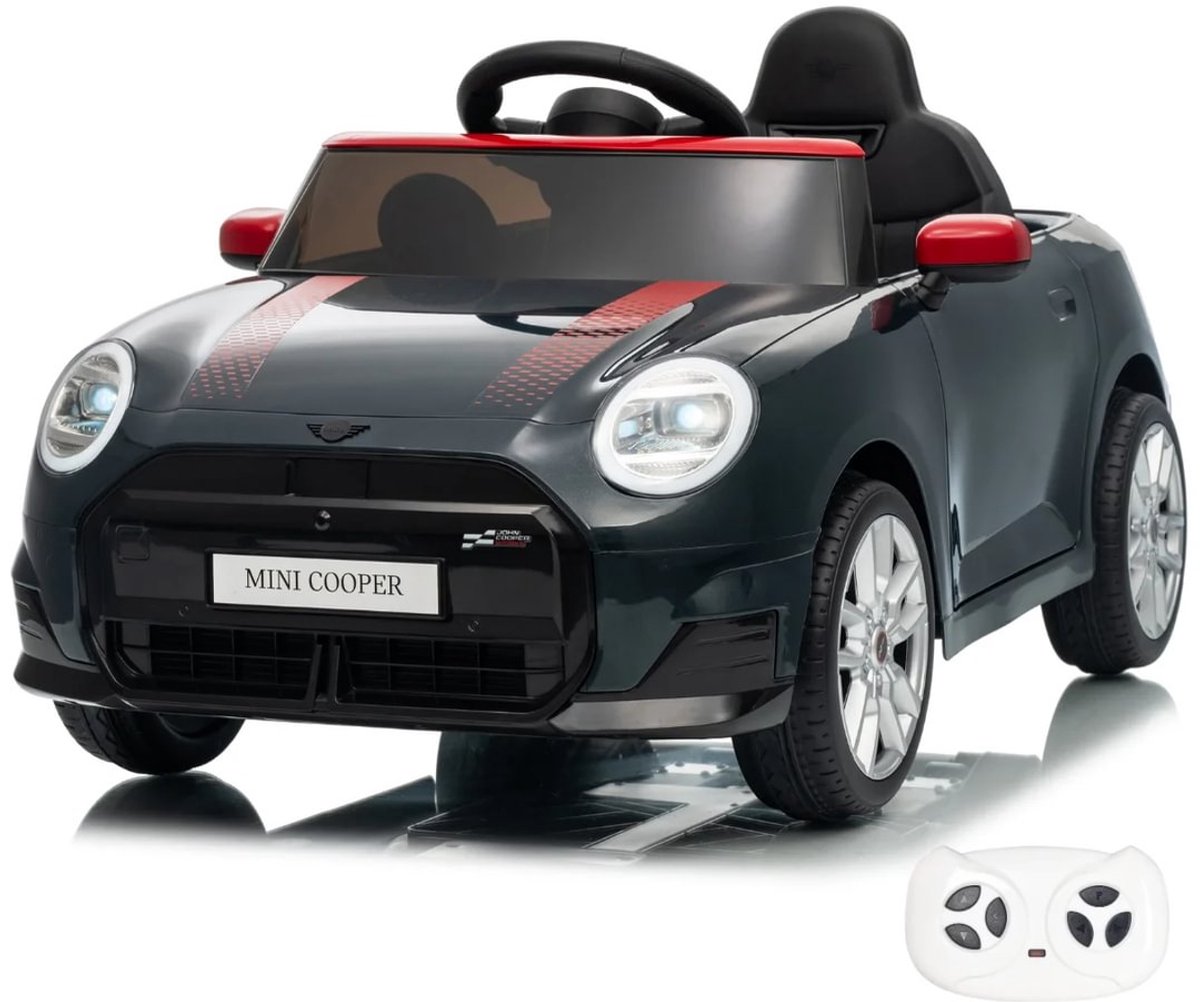 MINI Cooper JCW 12V Elektrische Kinderauto 1 tot 5 jaar – Officieel Gelicentieerde John Cooper Works Edition met Vernieuwde Li-ion Accu – Luxe Sportwagen met Afstandsbediening & Bluetooth – Zwart