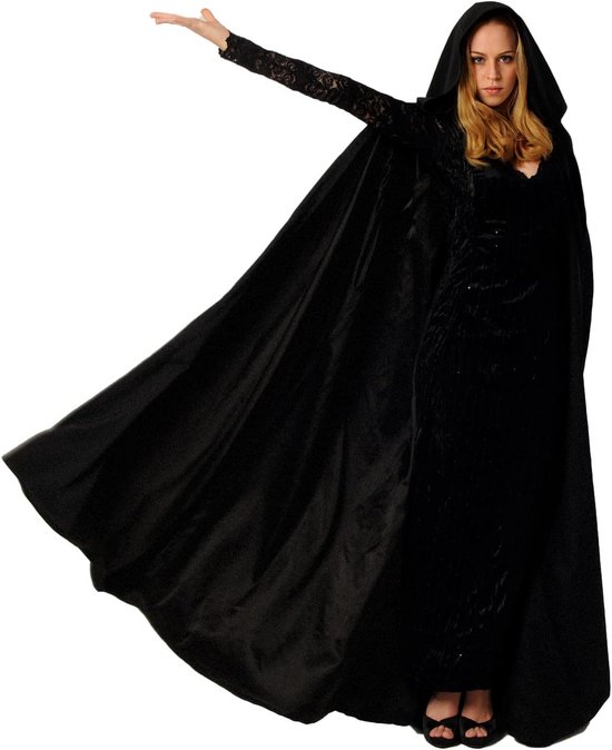 Cape Met Capuchon Tule Wit P.W. Hoofs