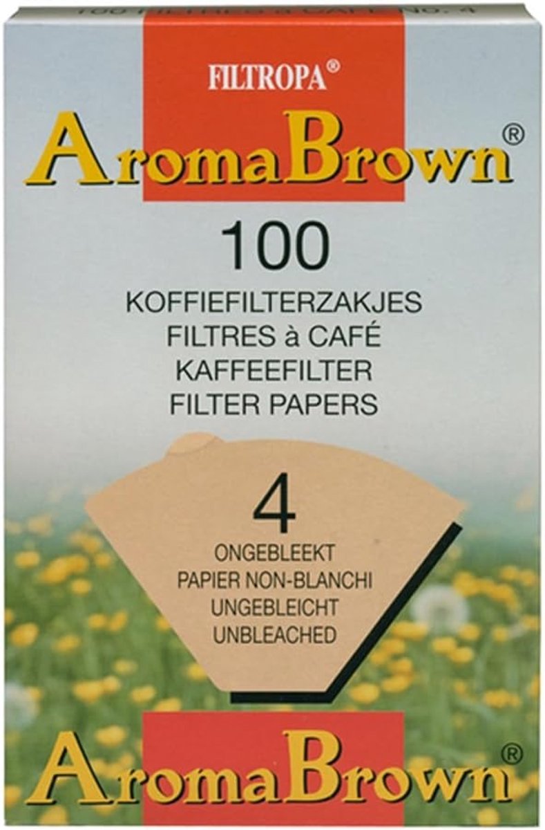 Koffiefilters bruin No 4 - doosje à 100 stuks