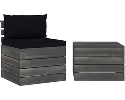 Loungeset Palletstelling Houten Buitenbank met Kussens