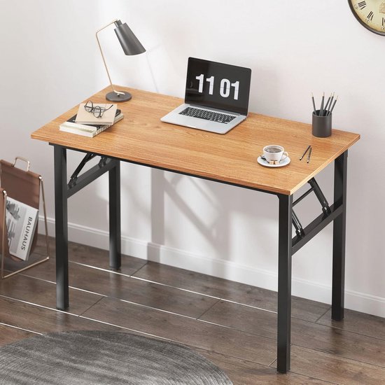 Inklapbaar Bureau 80 x 40 cm - Compacte Klaptafel voor Thuis, Kantoor, en Buiten — afbeelding 3