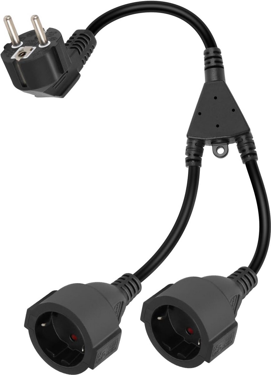 Geaard verlengkabel 250V 16A IP44 - Buiten verlengkabel met 3 stopcontacten