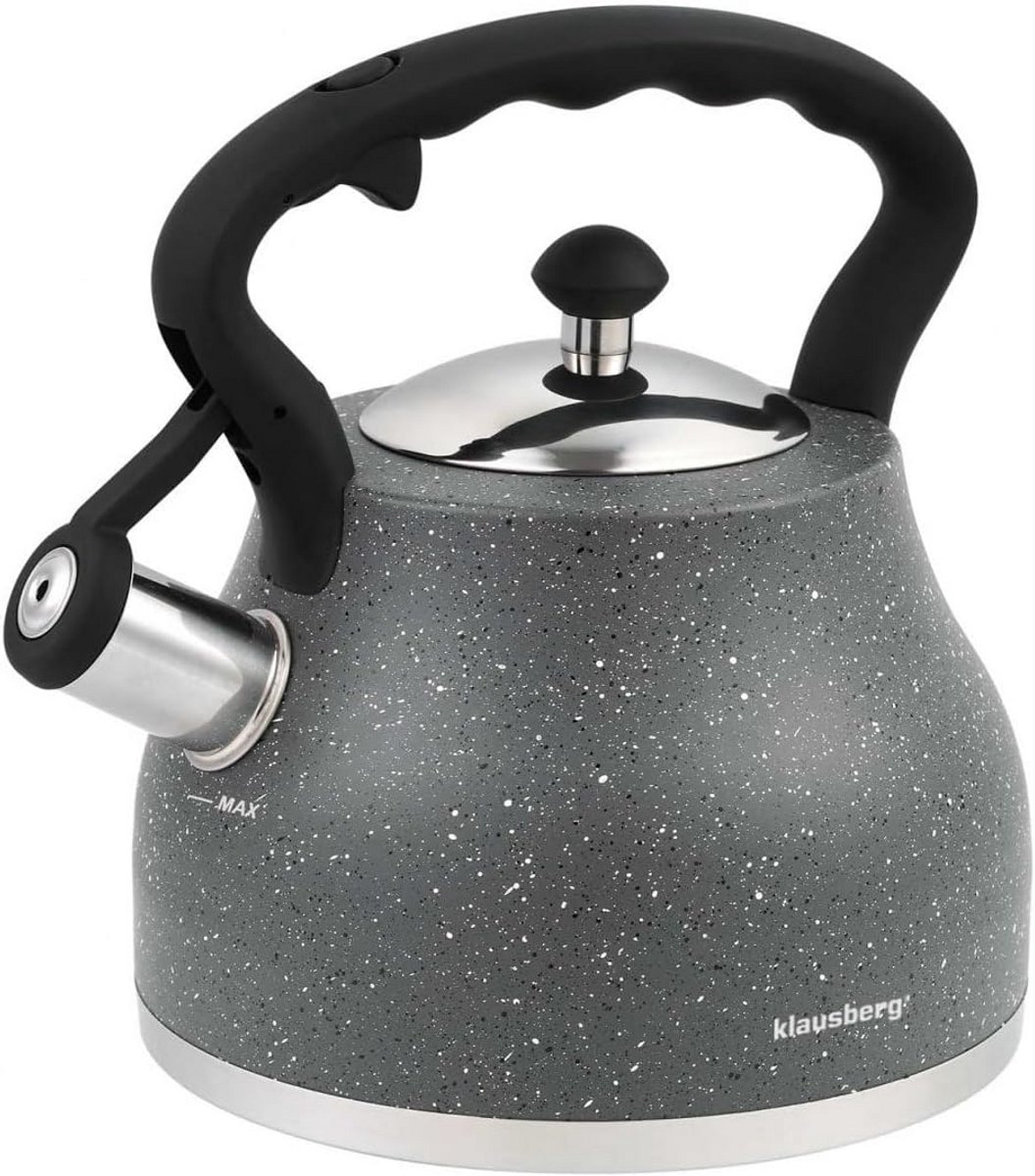 Waterketel met Fluitje voor Inductie - 2,7 Liter RVS Fluitketel