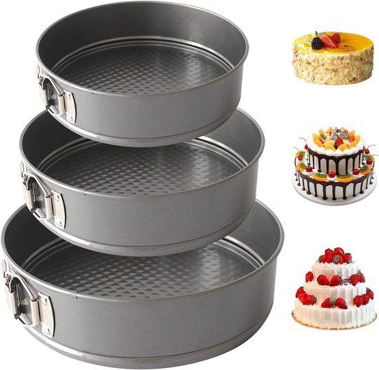 Basic Culinair Springvorm - 26cm - Staal - Antikleeflaag - PFAS Vrij Made In Italy