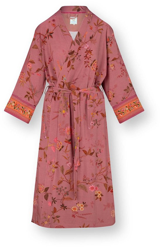 Pip Studio - Noa Kimono Dames - Loungewear - Bodhi Flower - Roze - M