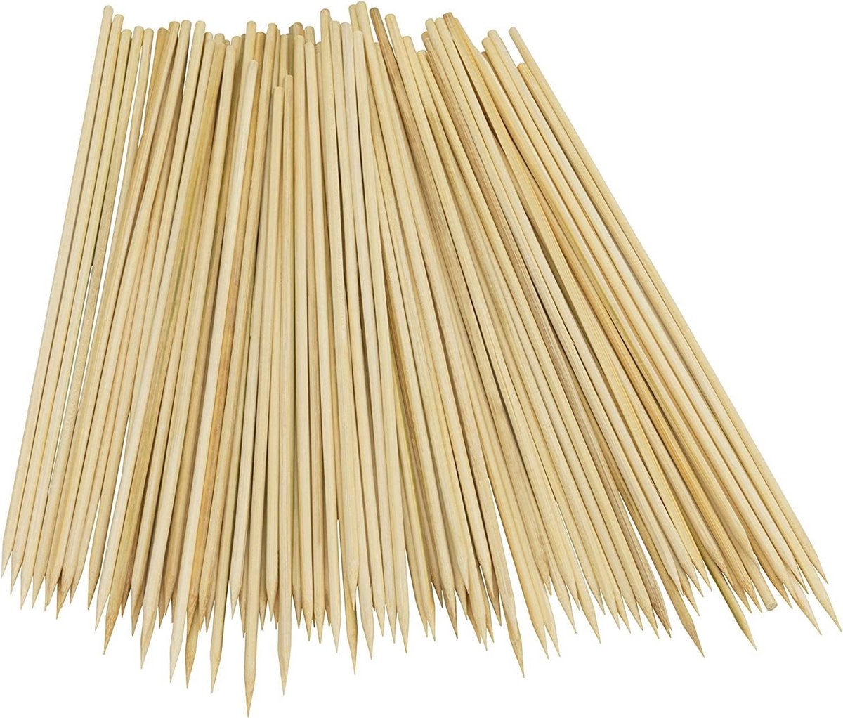 Bamboespieten 30 cm voor BBQ, kebab, vruchten en chocoladefontein - 120 stuks