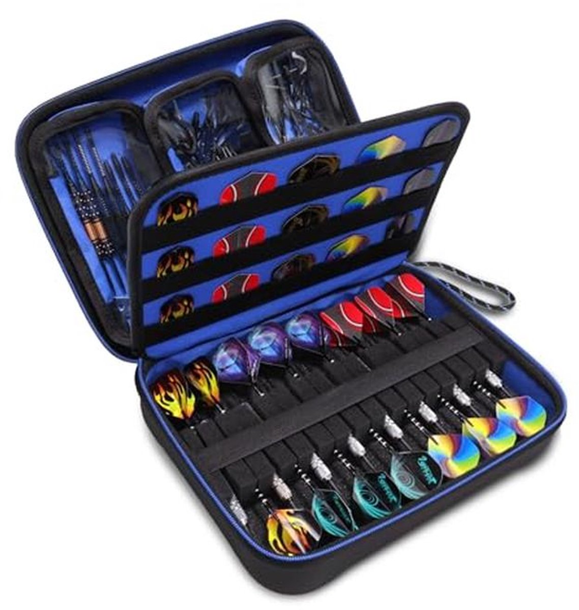 XL Dartetui - Semi Hard Shell Dartcase voor 15 Darts en Accessoires