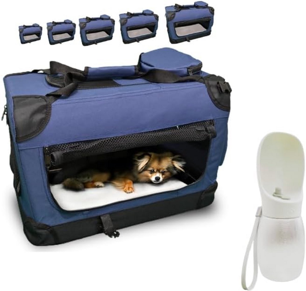 Opvouwbare Hondenbox XL voor Auto en Reizen - Ademende en Draagbare Transporttas voor Hond en Kat