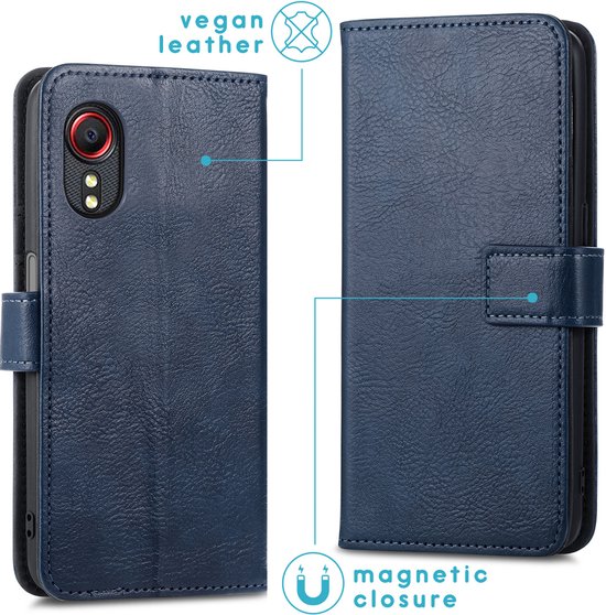 Coque Samsung Galaxy Xcover 5 avec porte-cartes - Bookcase iMoshion Luxe - Bleu foncé