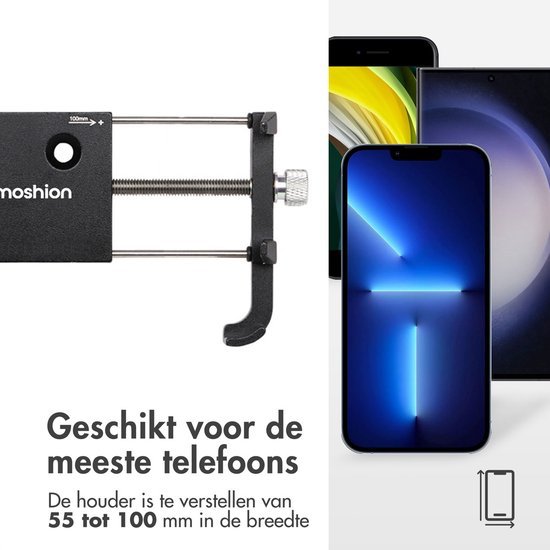 INTERPHONE - Mobiele telefoonhouder voor fietsstuur - Quiklox compatibele houder - 360° horizontaal 90° verticaal - snelsluiting