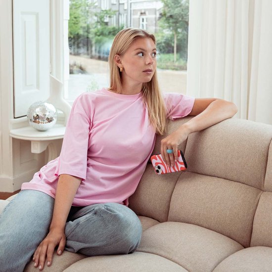 Selencia Coque pour Samsung Galaxy S24 FE - Selencia Vivid Backcover - Dream Swirl Pink