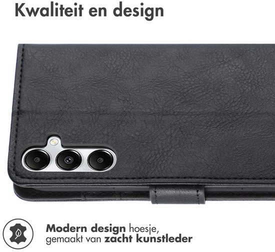 imoshion Étui adapté pour Samsung Galaxy A16 (5G) avec porte-cartes - Bookcase de Luxe imoshion - Zwart