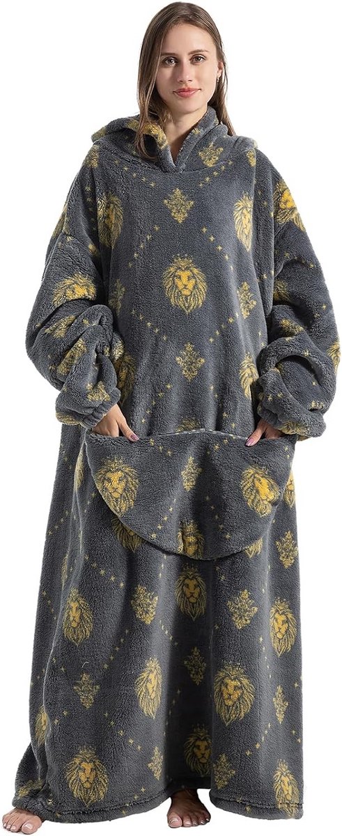 Extra Grote Comfortabele Dekken Hoodie voor Dames en Heren - Warme Draagbare Fleece Deken