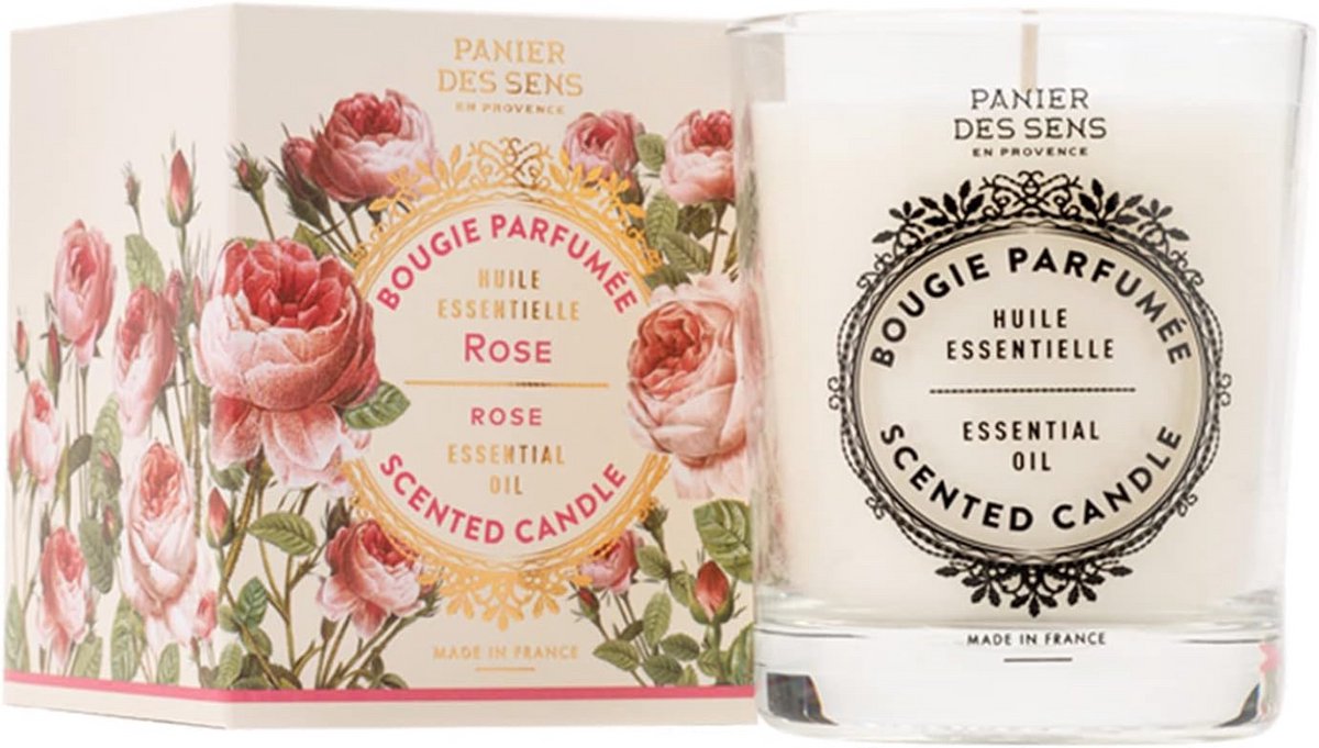 Wax Candle - Rose - 180 g - Vegan - 1 Stuks