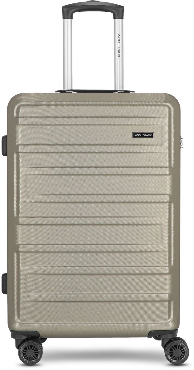 Worldpack New York 2.0 4 wielen Trolley M 67 cm - Harde bagage - Combinatieslot - champagner metallic