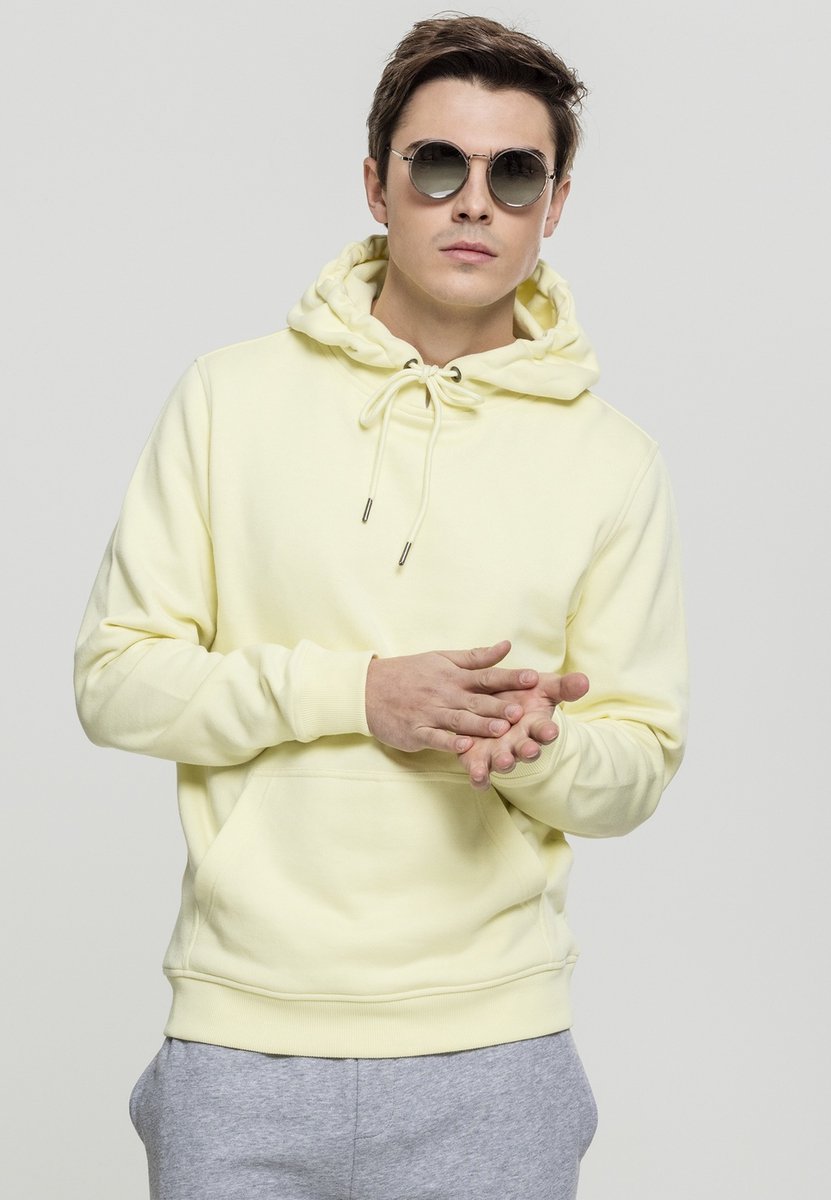 Urban Classics Basic Sweat Hoodie/trui S Geel