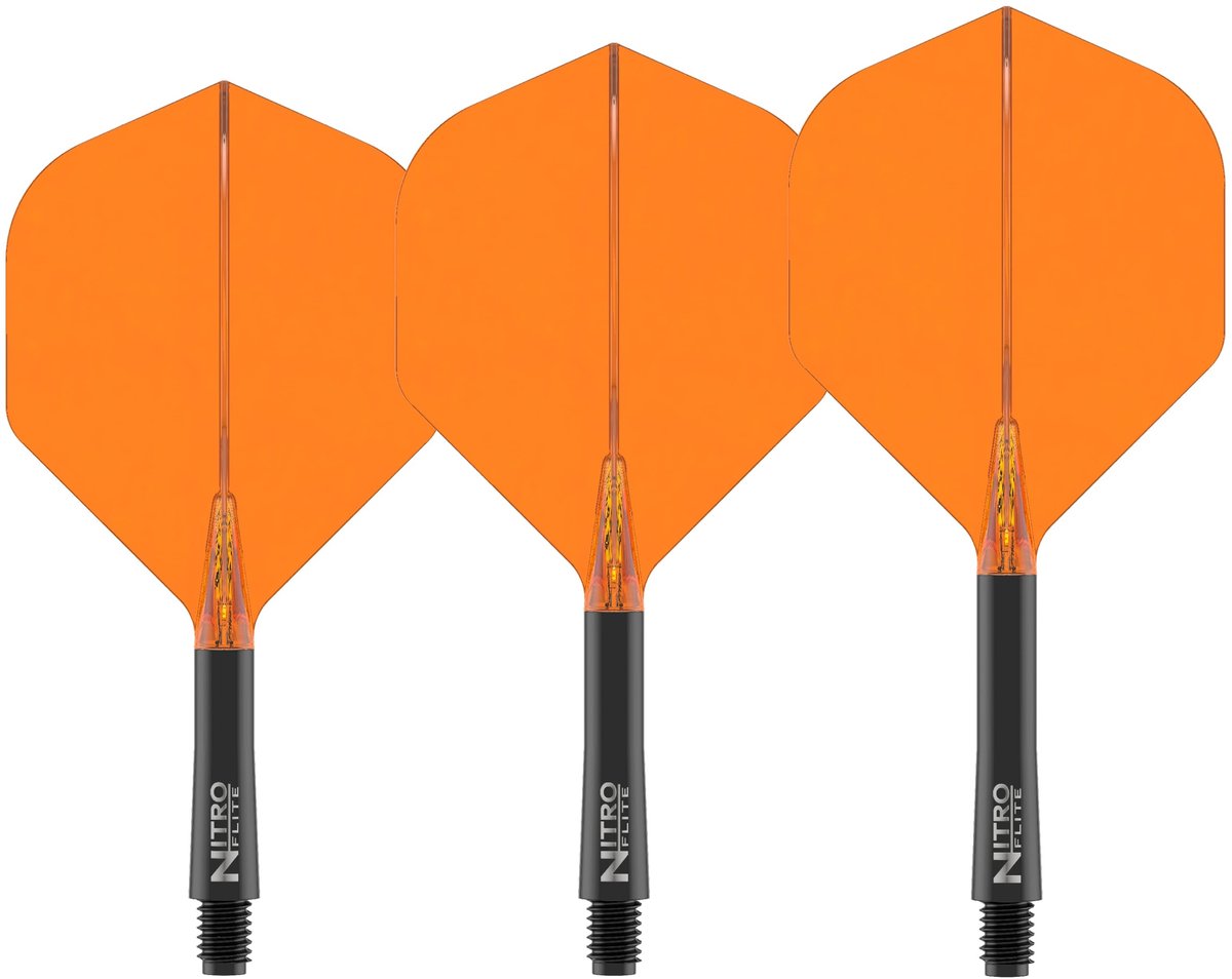Red Dragon Nitro Flite Black and Orange - Dart Flights