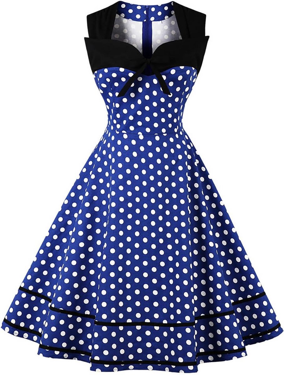 Vrouwen Jurk 1950s A-lijn Katoen Knielengte
