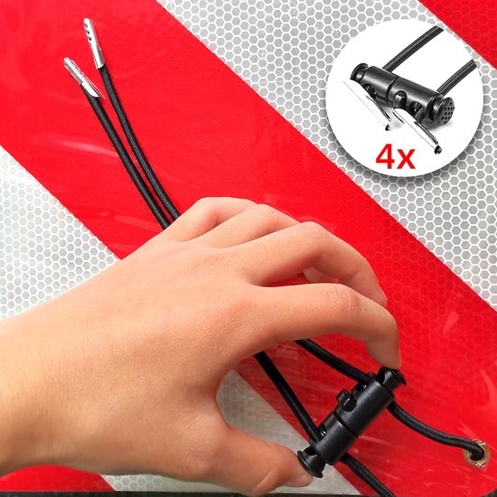 Markeringsbord 2-in-1 voor Italië, Spanje & Portugal - Reflecterend Dubbelzijdig Waarschuwingsbord - 50x50 cm - Inclusief 4 Bevestigingssets van ProPlus — afbeelding 3