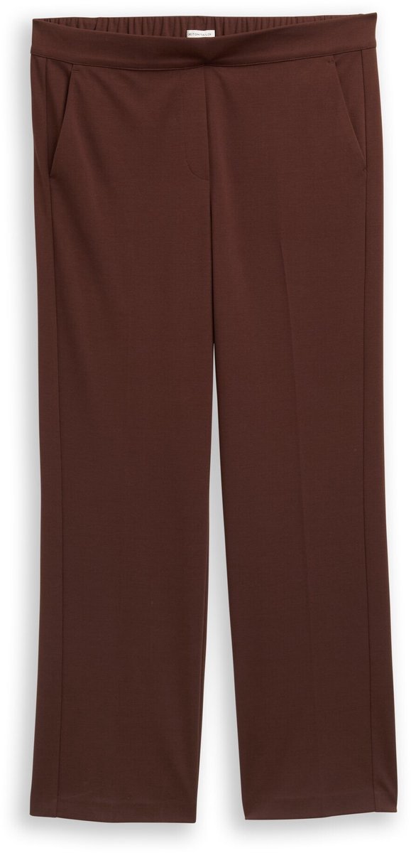 Tom Tailor - Plus Size - Rechte broek - Maat 44 - dark pecan brown