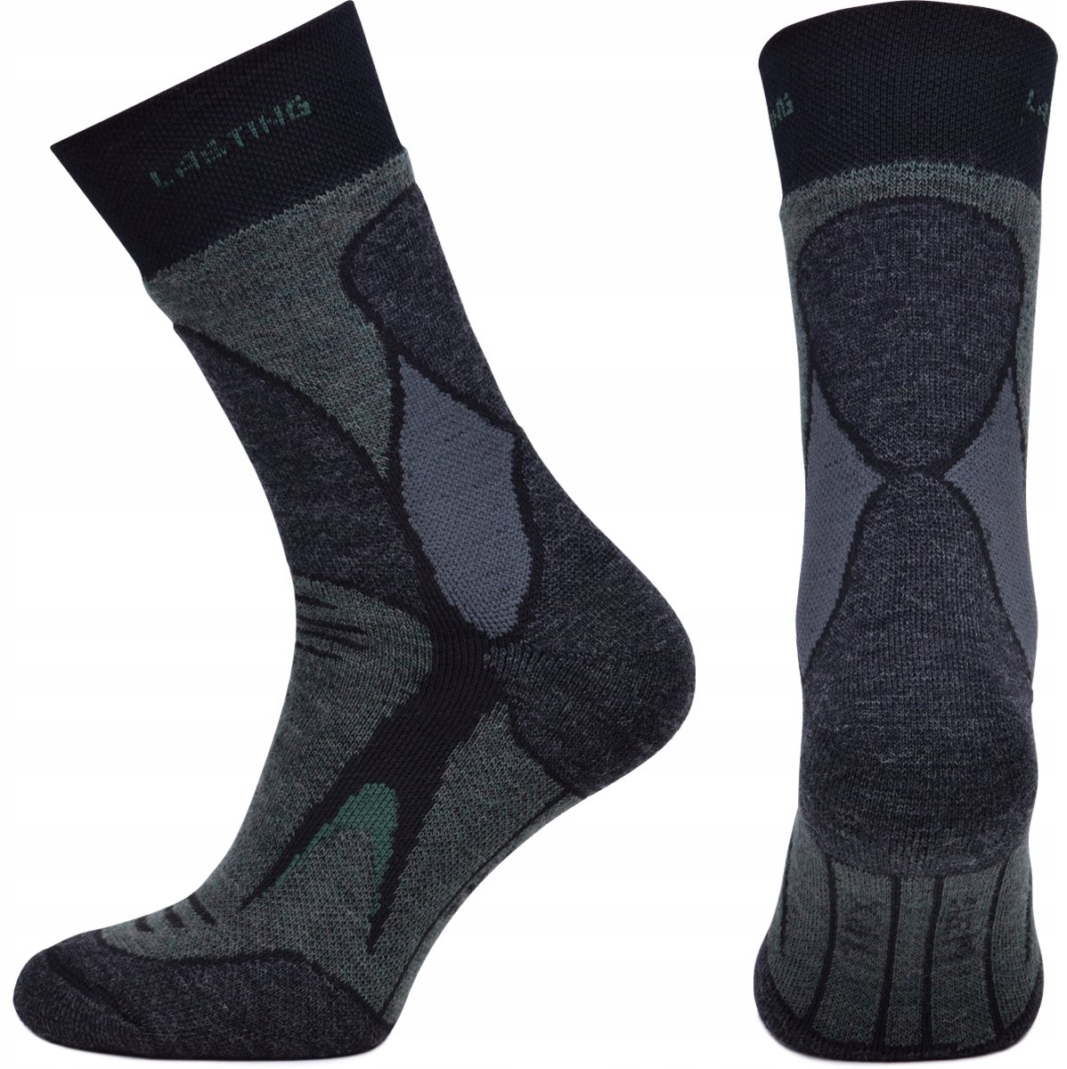 Lasting TRX Merino Sokken Wandelen en wintersport Zwart