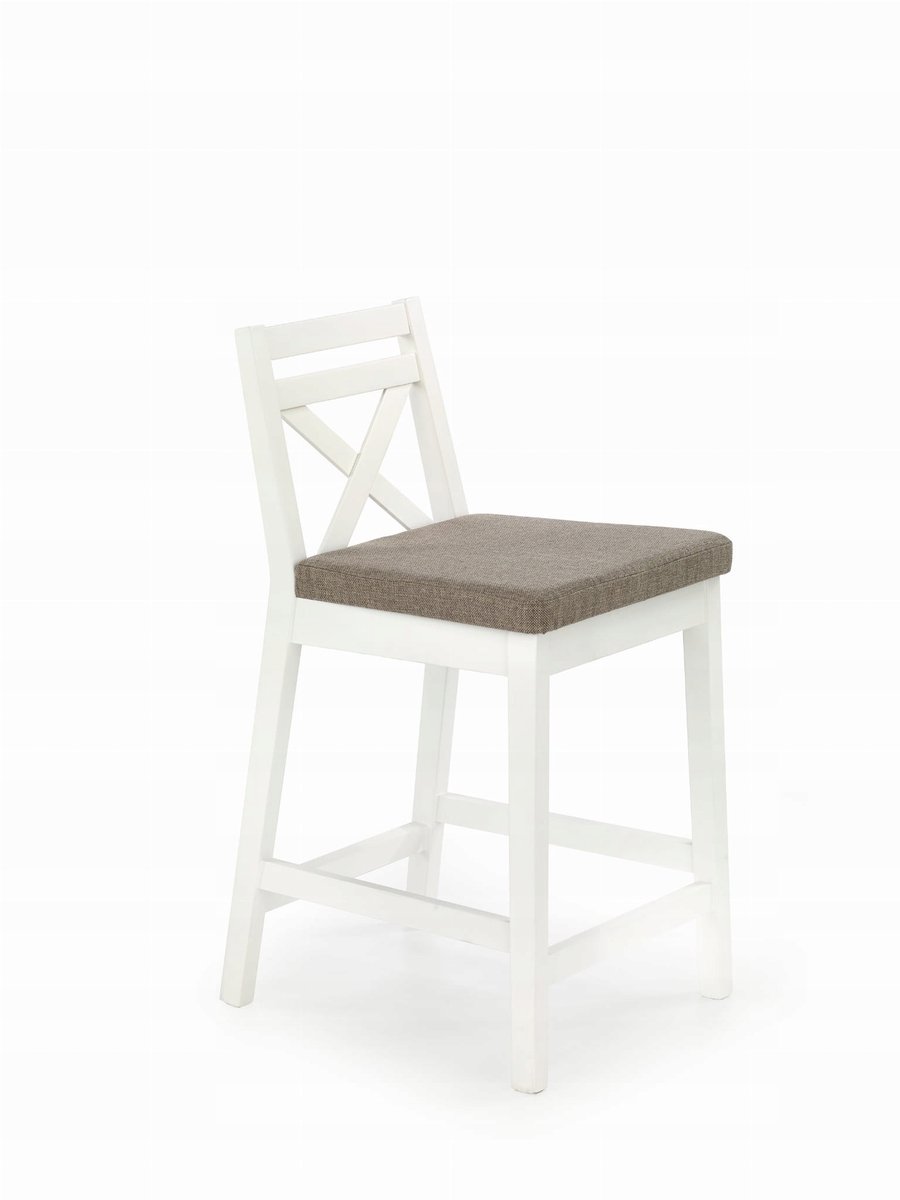 Halmar Borys Low Hocker Wit - Stijlvol en comfortabel