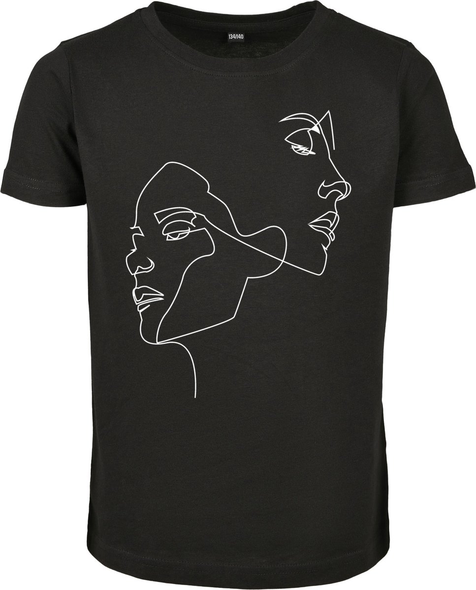 Mister Tee One Line Kinder Tshirt Kids 122 Zwart