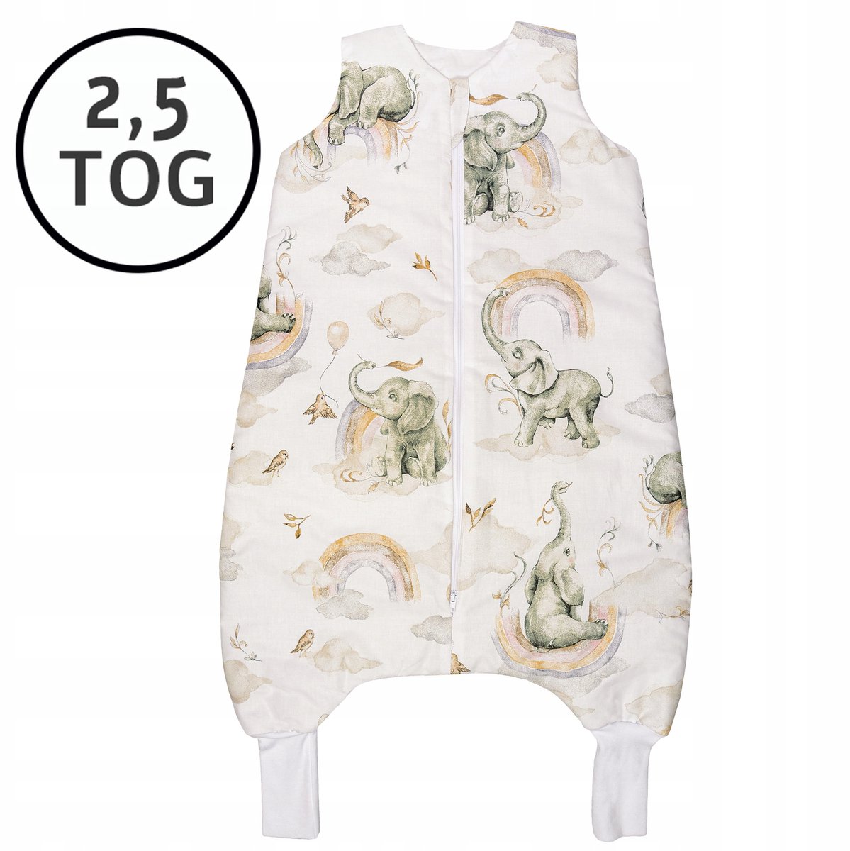 Jaarslaapzakset pijpen 56-68 XS 2.5 TOG 100% Katoen
