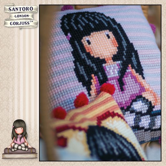 Kit oreiller point de croix Gorjuss Les mots - Vervaco - PN-0187991