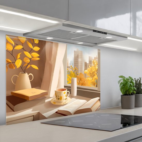 Magnetische mat voor een radiator - Abstract goud 80 x 60 cm, Magneet