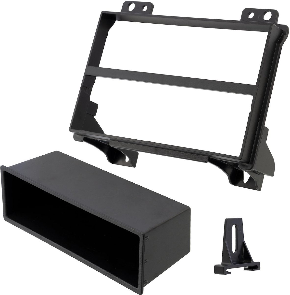- C22348 - Frame/frontplaat/2 ISO-adapter voor autoradio - Kunststof - Compatibel met Ford Fiesta 2002-2005, Fusion 2002-2005