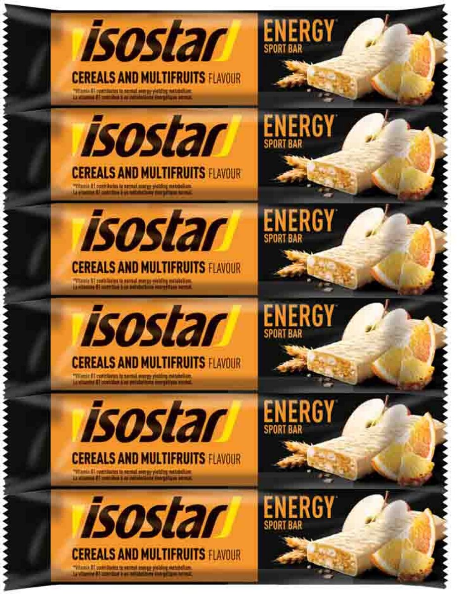 Isostar - High Energy Sportreep Multifruits - 6 x 40 gr - Voordeelverpakking